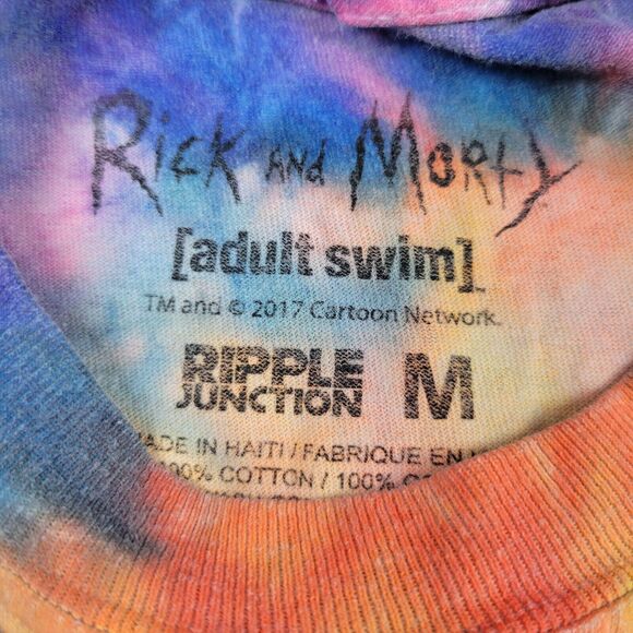 Rick And Morty Shirt Mens Medium Ripple Junction Get Schwifty Tie Dye - Picture 4 of 9